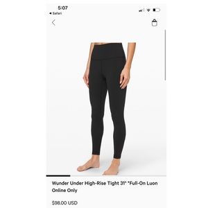 Lulu lemon Wunder Unders